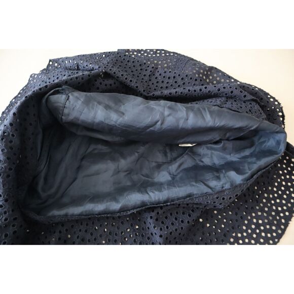 Cynthia Steffe 8337403 Women's Sz 4 Navy Blue Eyelet Textured Pencil Skirt - Picture 10 of 11